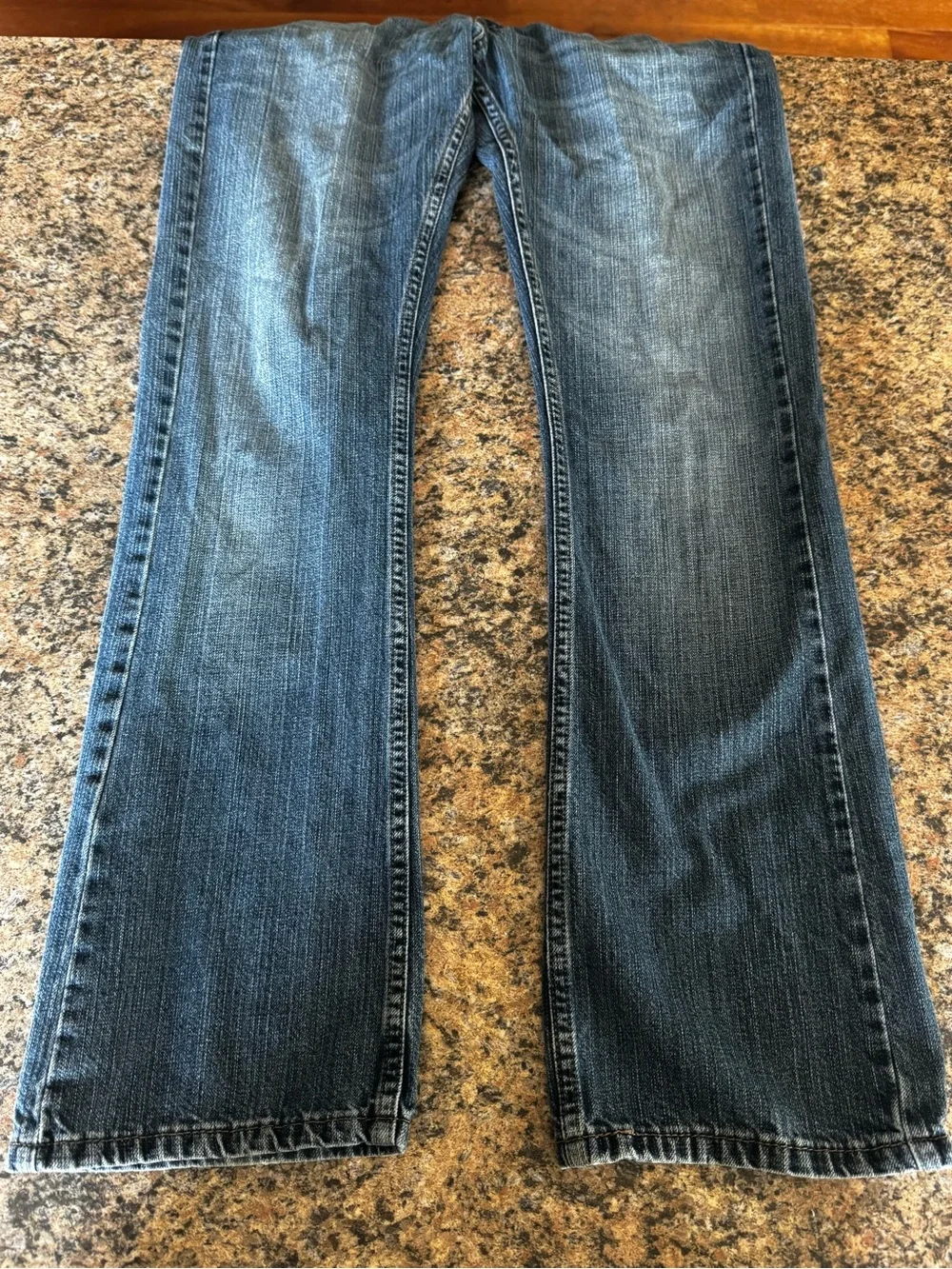 Levi's 527 Jeans Mens 30x32 Blue Slim Bootcut Stretch Denim Medium Wash Distress
